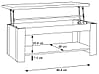 Couchtisch CORONA 110 x 65 mit aufklappbarer Platte in Artisan Eiche