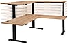 Höhenverstellbarer Eckschreibtisch SONOS Old Artisan Eiche 185 x 177cm