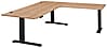 Höhenverstellbarer Eckschreibtisch SONOS Old Artisan Eiche 185 x 177cm