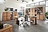 Höhenverstellbarer Eckschreibtisch SONOS Old Artisan Eiche 185 x 177cm