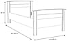 Einzelbett Bett GLORIA 100 x 200 cm Optik: Bianco Eiche, von Forte