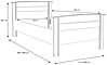 Einzelbett Bett GLORIA 100 x 200 cm Optik: Bianco Eiche, von Forte