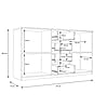 Sideboard Kommode GLORIA Optik: Bianco Eiche, von Forte