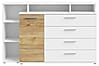 Sideboard Wäschekommode MAYACUS Dekor: Weiß / Mauvella Eiche von Forte