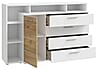 Sideboard Wäschekommode MAYACUS Dekor: Weiß / Mauvella Eiche von Forte
