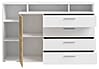 Sideboard Wäschekommode MAYACUS Dekor: Weiß / Mauvella Eiche von Forte