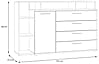 Sideboard Wäschekommode MAYACUS Dekor: Weiß / Mauvella Eiche von Forte