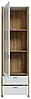 Vitrine SAITAMA Schrank mit Glastür Dekor: Secret Grey und Eiche Optik