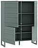 Highboard BRETANIA Salbei Hochkommode mit 4 Türen