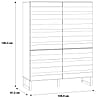 Highboard BRETANIA mit 4 Türen Weiß oder Salbei von Forte