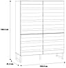 Highboard BRETANIA mit 4 Türen Weiß oder Salbei von Forte