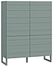 Highboard BRETANIA Salbei Hochkommode mit 4 Türen