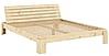 Massivholzbett Stauraumbett LAYERS BED HEADBOARD Kiefer natur 140 x 200 cm