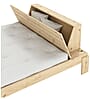 Massivholzbett Stauraumbett LAYERS BED HEADBOARD Kiefer natur 140 x 200 cm