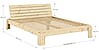 Massivholzbett Stauraumbett LAYERS BED HEADBOARD Kiefer natur 140 x 200 cm