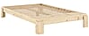 Stauraumbett Massivholzbett LAYERS BED BENCH Kiefer natur 140 x 200 cm