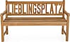 Teak Gartenbank LIEBLINGSPLATZ 150 cm 3-sitzig mit Armlehne