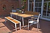Garten Sitzgruppe Tischgruppe VENICE 5-teilig Aluminium und Nonwood