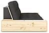 Schlafsofa Ausziehsofa BASE mit Seitenkästen Kiefer massiv lackiert Karup