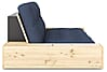 Schlafsofa Ausziehsofa BASE mit Seitenkästen Kiefer massiv lackiert Karup