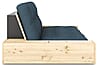 Schlafsofa Ausziehsofa BASE mit Seitenkästen Kiefer massiv lackiert Karup