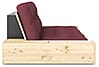 Schlafsofa Ausziehsofa BASE mit Seitenkästen Kiefer massiv lackiert Karup