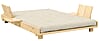 SOCIAL SOFA BED mit 2 Lehnen Polster in Beige Kiefer natur 