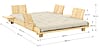 SOCIAL SOFA BED mit 2 Lehnen Polster in Beige Kiefer natur 