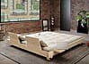 SOCIAL SOFA BED mit 2 Lehnen Polster in Beige Kiefer natur 