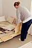 SOCIAL SOFA BED mit 2 Lehnen Polster in Beige Kiefer natur 