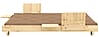 SOCIAL SOFA BED mit 2 Lehnen Polster in Beige Kiefer natur 