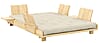 SOCIAL SOFA BED mit 2 Lehnen Polster in Beige Kiefer natur 