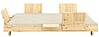 SOCIAL SOFA BED mit 2 Lehnen Polster in Beige Kiefer natur 