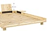 SOCIAL SOFA BED mit 2 Lehnen Polster in Beige Kiefer natur 