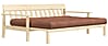 Schlafsofa UNWIND Polster Claybrown Sofagestell Kiefer massiv