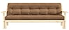Schlafsofa UNWIND Polster Mocca Sofagestell Kiefer massiv