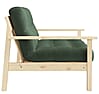 Schlafsofa UNWIND Polster Olive green Sofagestell Kiefer massiv