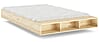 Schwebebett Massivholzbett MERGE BED Kiefer natur 140 x 200 cm