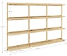 Regal GROOVE SHELVING Kiefer Natur unbehandelt in 3 Größen von Karup