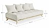 KARUP Sofa SENZA DAYBED Liege Tagesbett Kiefer 90 x 200 Polstzer Beige