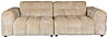 HACKMAN 3-Sitzer Sofa Velours Beige von DUTCHBONE