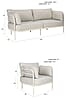 Garten Sitzgruppe VISTA von Zuiver Gartensofa Lounge Set 3-tlg