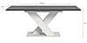 Esstisch Motion ausziehbar, Weiß/Grau, 150-190 cm, X-Fußgestell Esstisch Motion ausziehbar, Weiß/Grau, 150-190 cm, X-Fußgestell