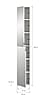 Garderobenschrank Artisan Eiche mit Spiegel, 60x193x34 cm