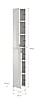 Garderobenschrank Artisan Eiche, Spiegelglas, 121x193x34 cm