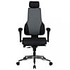 Bürostuhl QENTIN Chefsessel Drehstuhl Synchronmechanik Stoff schwarz/grau
