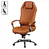 Bürostuhl MONTEREY Echtleder Caramel Chefsessel 120KG hohe Rückenlehne Kopfstütze Bürostuhl MONTEREY Echtleder Caramel Chefsessel 120KG hohe Rückenlehne Kopfstütze