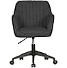 Schreibtischstuhl MIAMI Anthrazit Stoff Drehstuhl 120kg Designer Schalenstuhl mit Rollen Schreibtischstuhl MIAMI Anthrazit Stoff Drehstuhl 120kg Designer Schalenstuhl mit Rollen