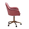 Schreibtischstuhl Samt Rosa Drehstuhl Höhenverstellbar mit Rollen 120kg