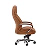Bürostuhl Echtleder Caramel Chefsessel höhenverstellbar ergonomisch mit Armlehnen